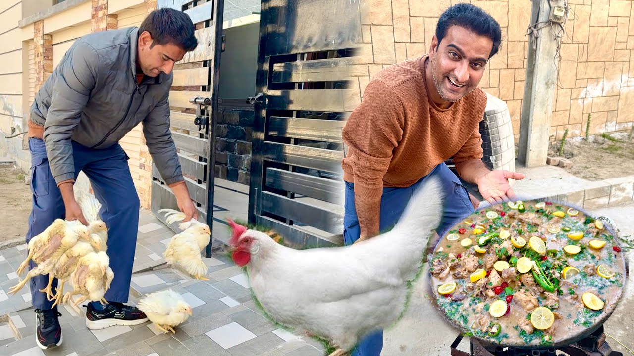 Distributing Chicken White Karahi in Homeless People