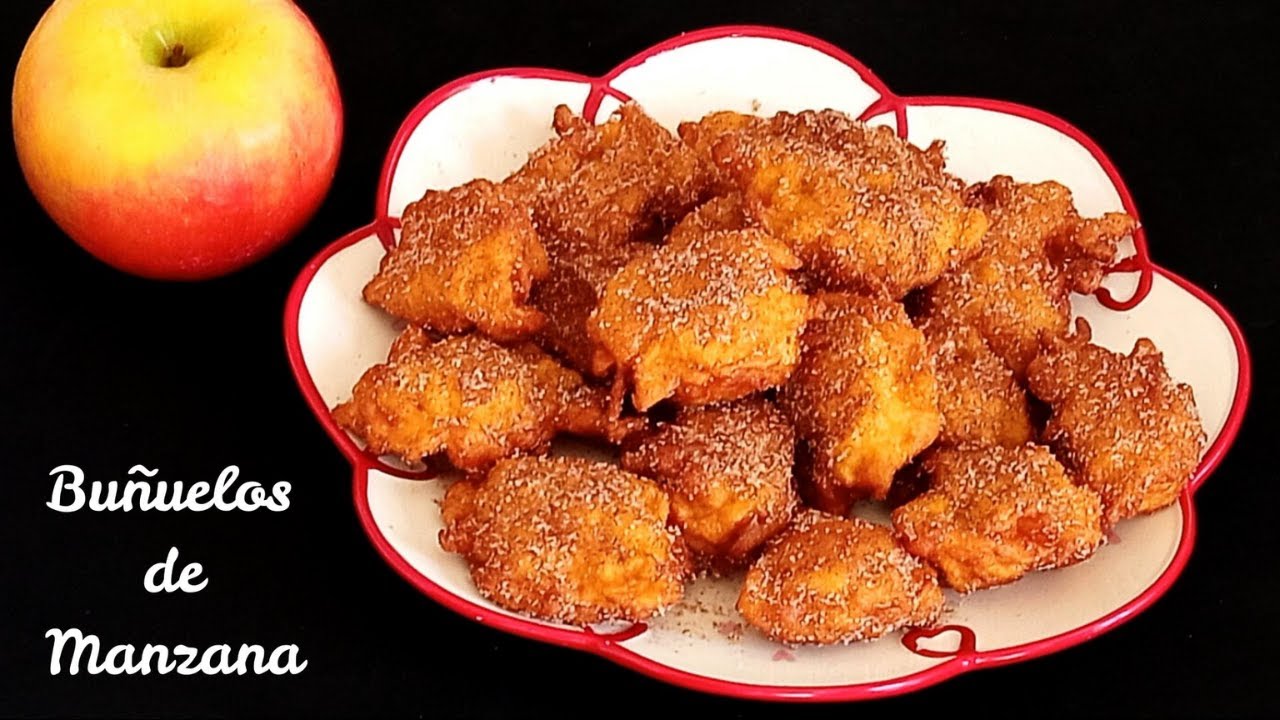 🍎Buñuelos de Manzana Caseros en Minutos 👉Sólo 3 Ingredientes👈