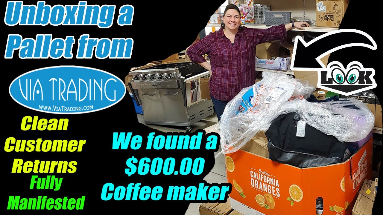 Unboxing a pallet and We found a $600.00 Coffee maker - Plus tons of other cool items. Check it out!