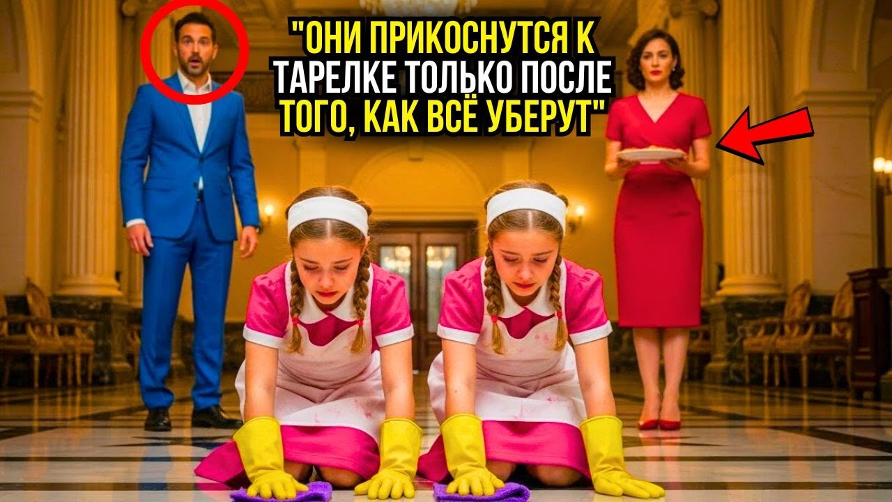 Мачеха заставляла близняшек миллионера убирать особняк за одну тарелку еды...