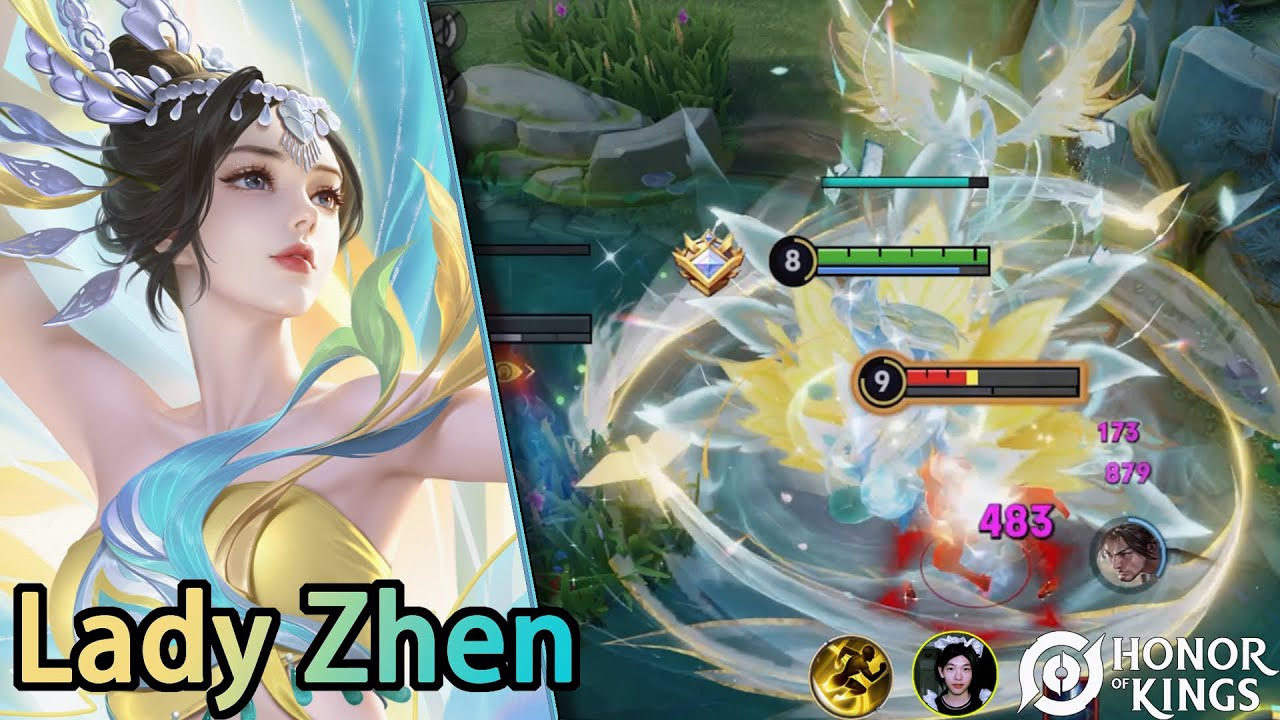 Honor of Kings（Lady Zhen）Peacock-themed skin｜Skins com tema de pavão