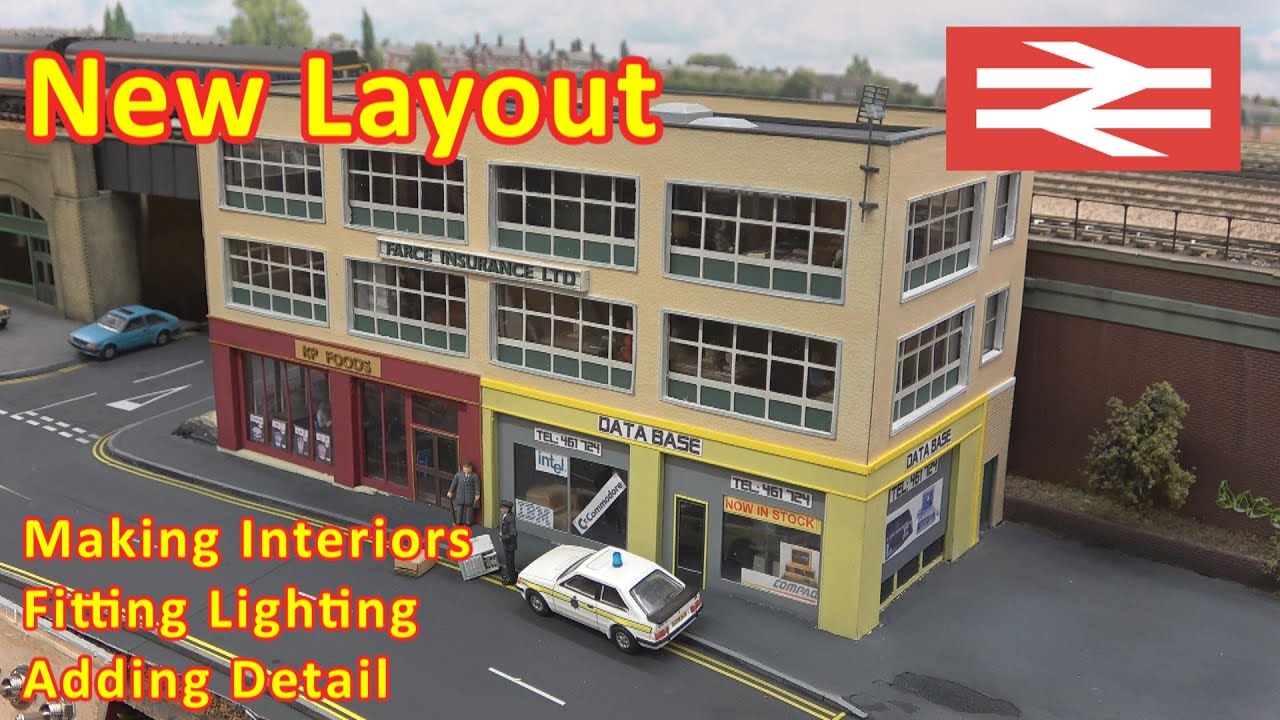 New Layout Build - Adding interiors, lights & detail to the office building