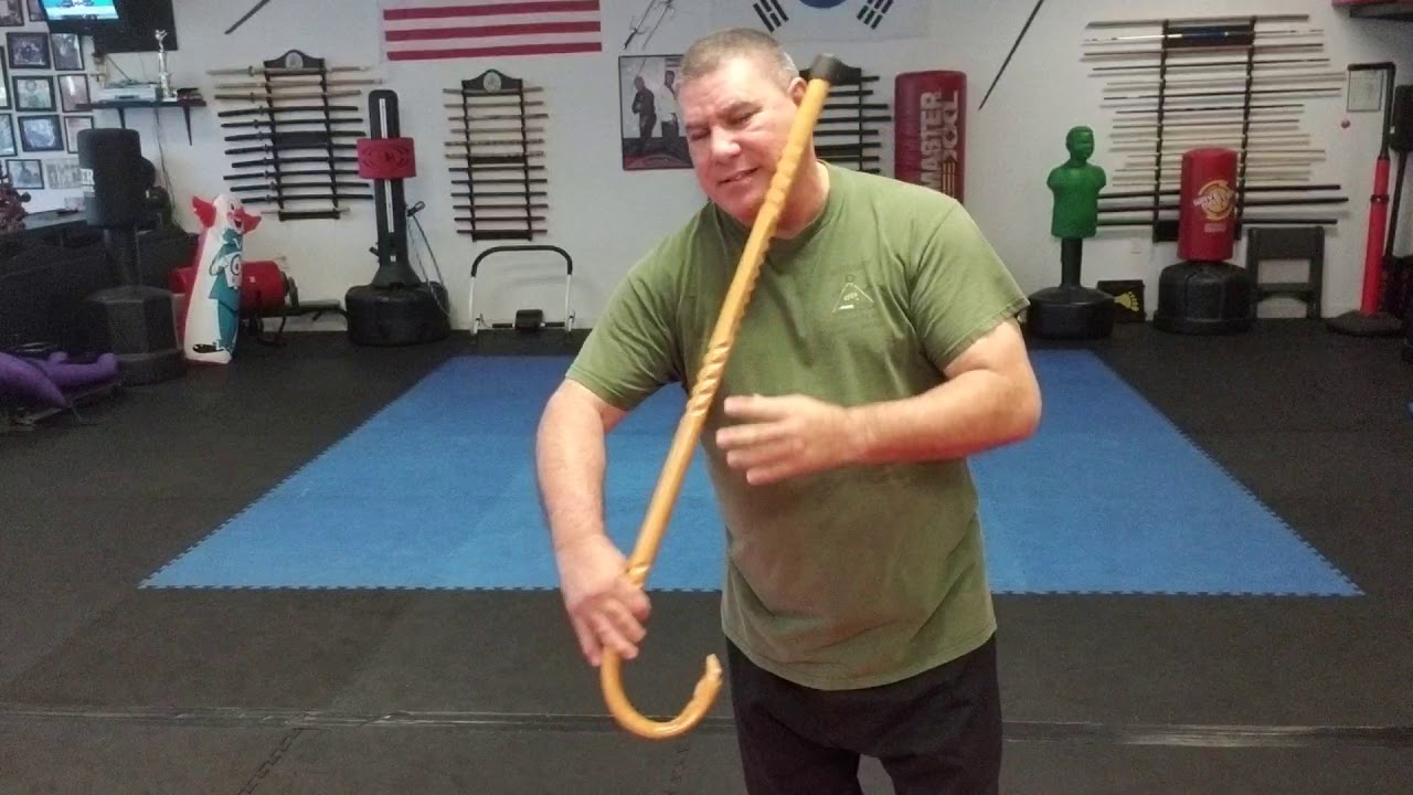 Strikes and thrusts with your Cane for self defense.