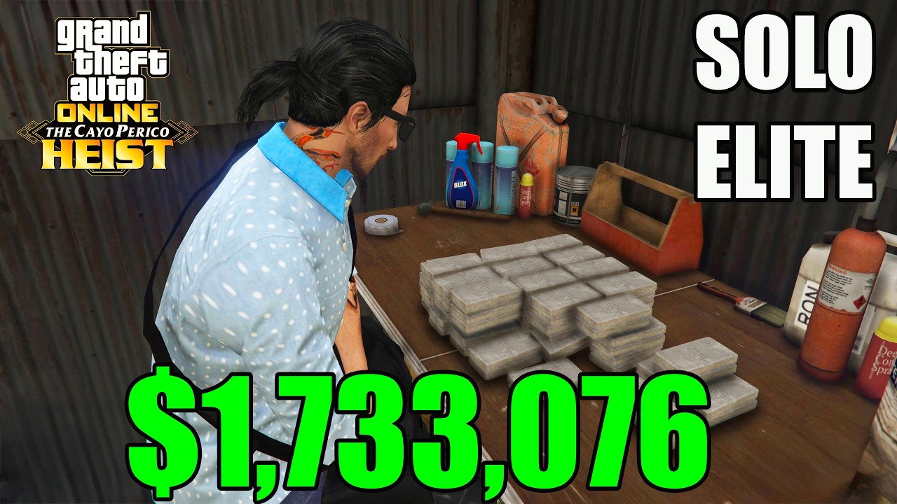 GTA Online Cayo Perico Heist- SOLO Disguise Approach Elite $1,733,076