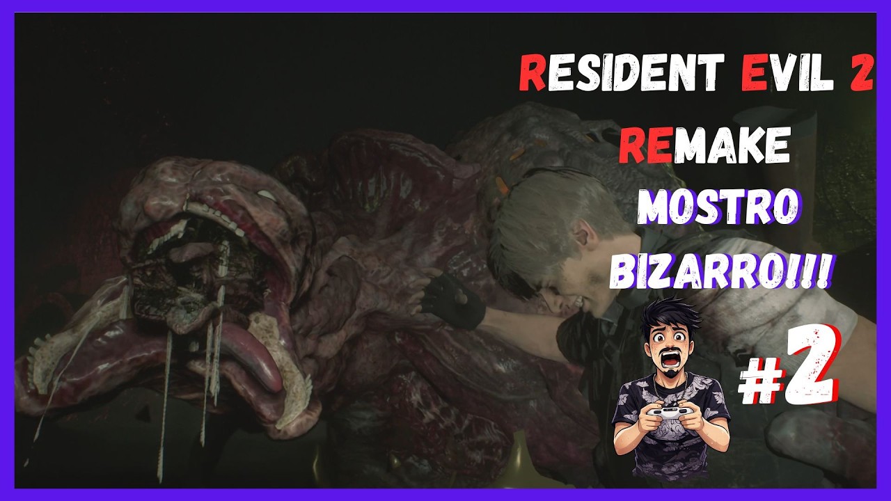 Resident Evil 2 Remake  -Parte #2 O G-Adulto é BIZARRO !!! Leon A no INTENSO (Aquecendo para o RE9)