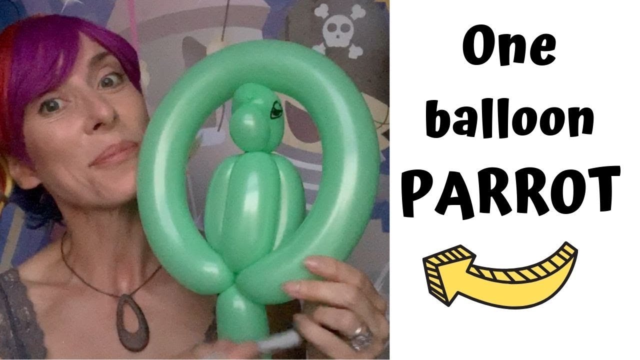 🐧One balloon parrot on a perch tutorial 🎈