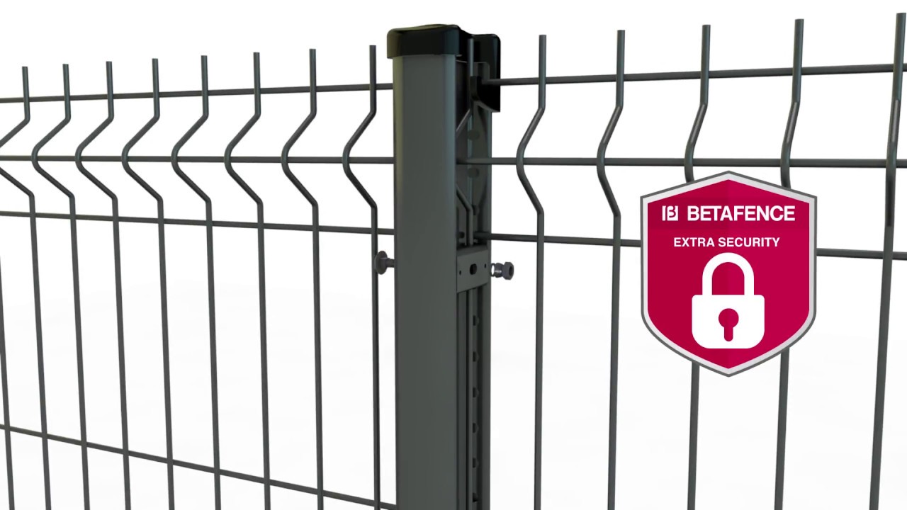 Betafence - montaż paneli ogrodzeniowych Nylofor na słupach Bekafix