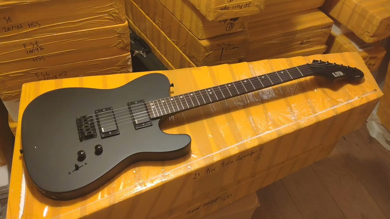 Обзор сборки китайской реплики ESP LTD TE-401 (телек с вклеенным грифом) чёрная матовая