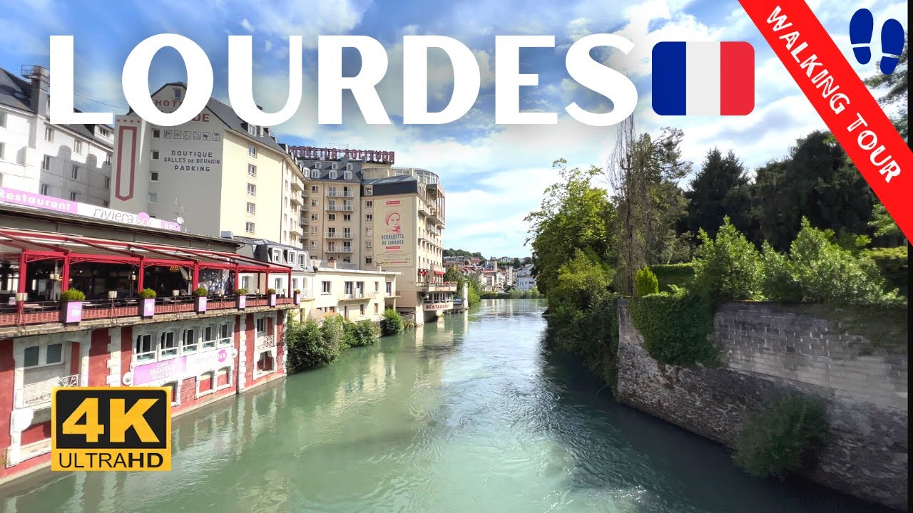 Lourdes, France 🇫🇷 - Walking tour 4k Ultra HD 60fps