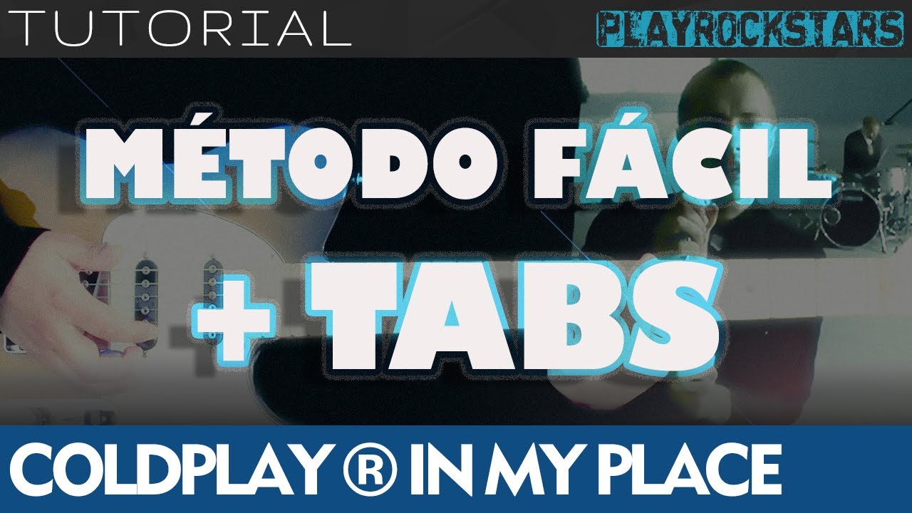 como tocar IN MY PLACE en guitarra COLDPLAY ⭐️ TUTORIAL / ACORDES / RITMO / TABS