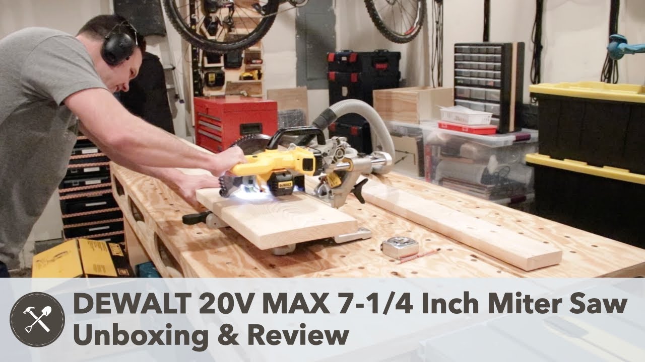DeWalt 20V MAX 7-1/4 Inch Miter Saw Unboxing and Review