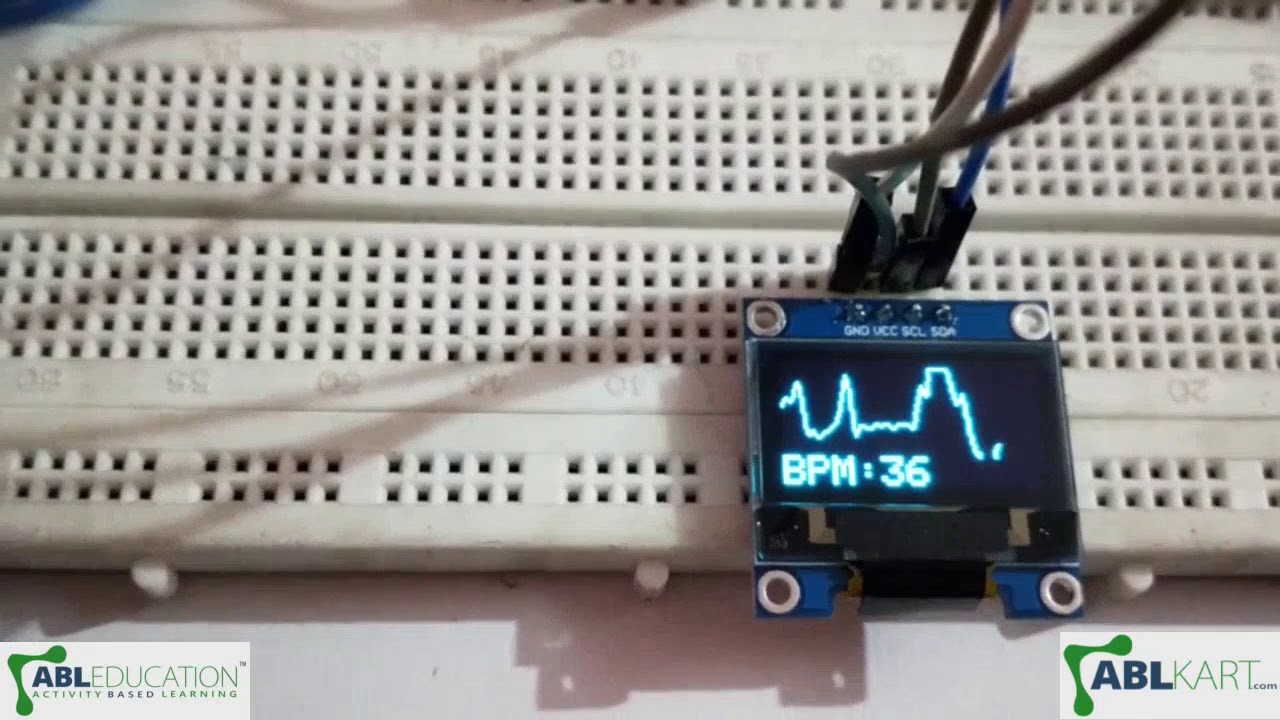 ECG display using Pulse rate sensor