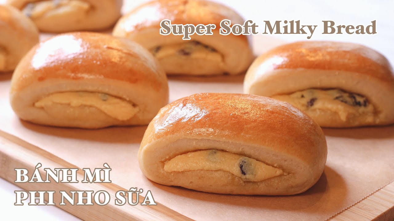 Bánh Mì Phi Nho Sữa - Chỉ Cần Thay Đổi Chút Trong Cách Làm Mà Bánh Mềm Ngon 2 Ngày - Thật Đơn Giản