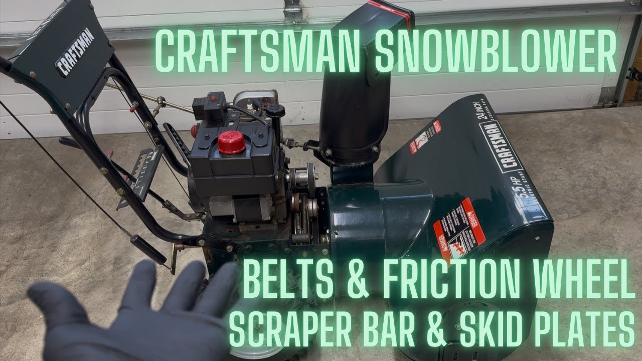 Как заменить ремни и фрикционное колесо на снегоочистителе Craftsman