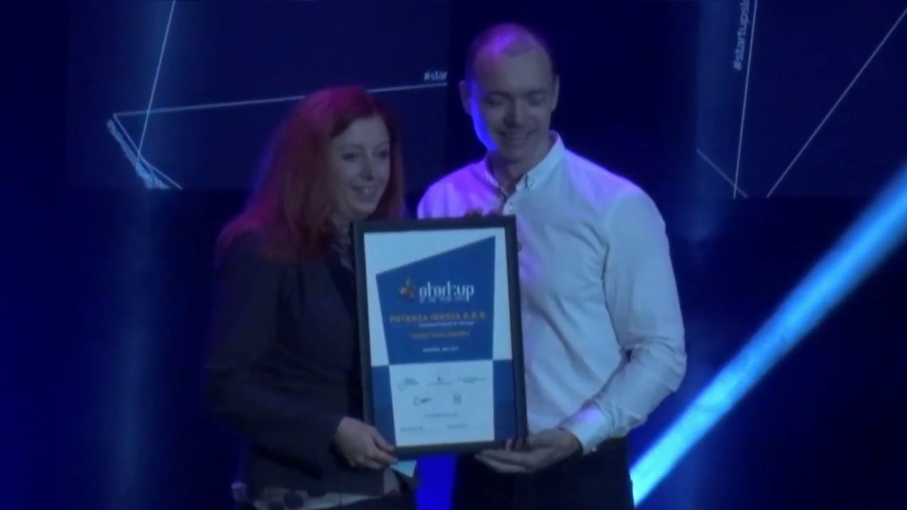 At the Start:up of the Year 2017 award ceremony with Peter Poles
