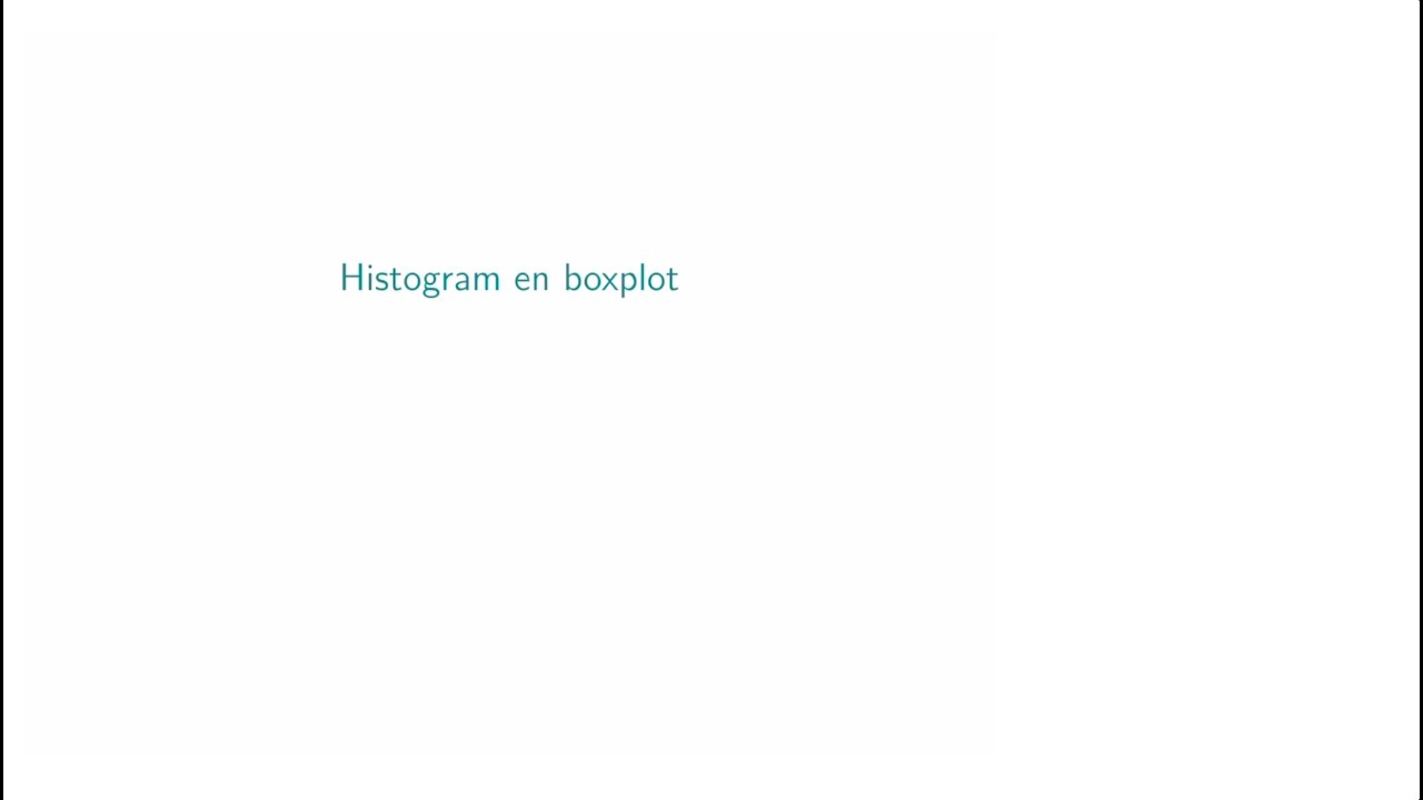 Histogram en boxplot – deel 1