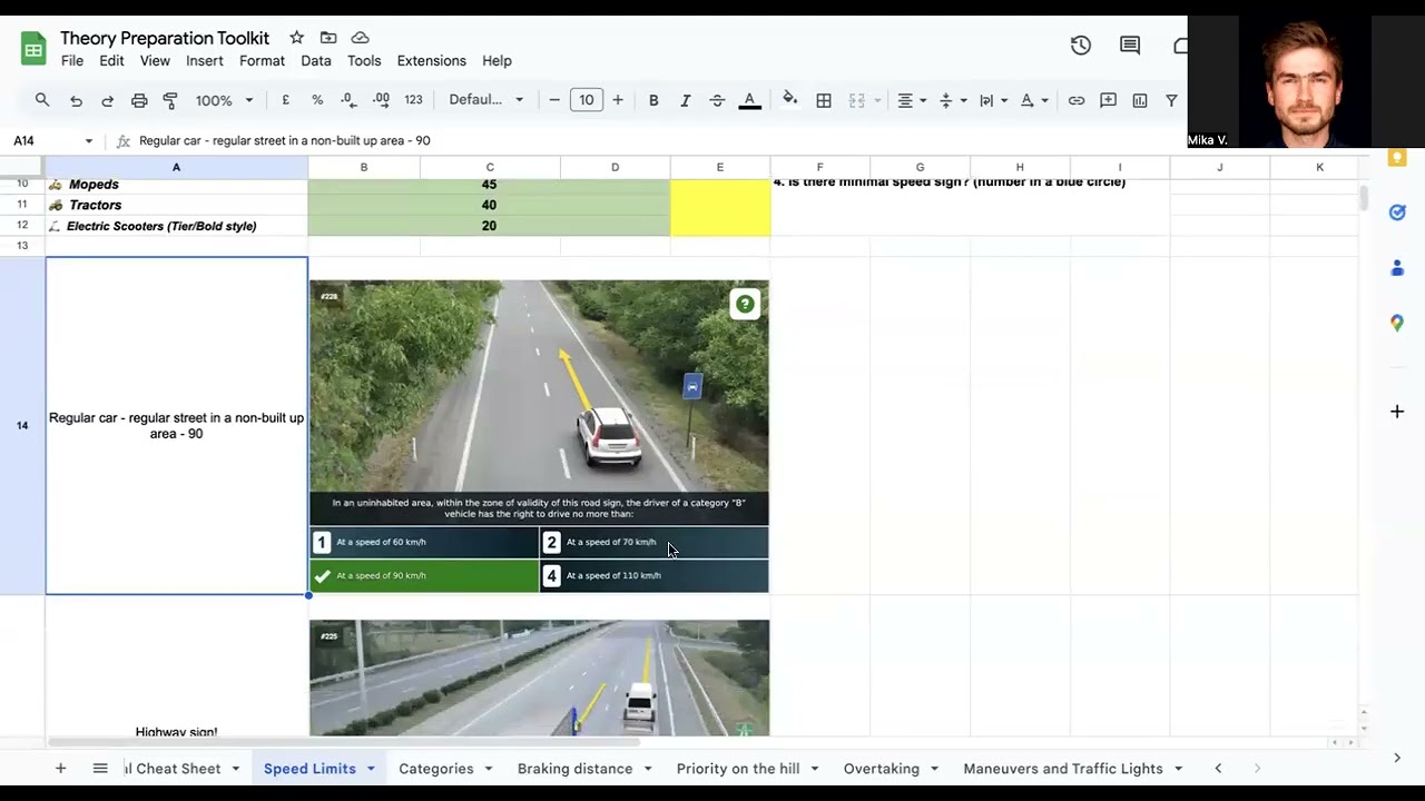 Georgia Theory Exam Tips and Tricks: Speed Limits