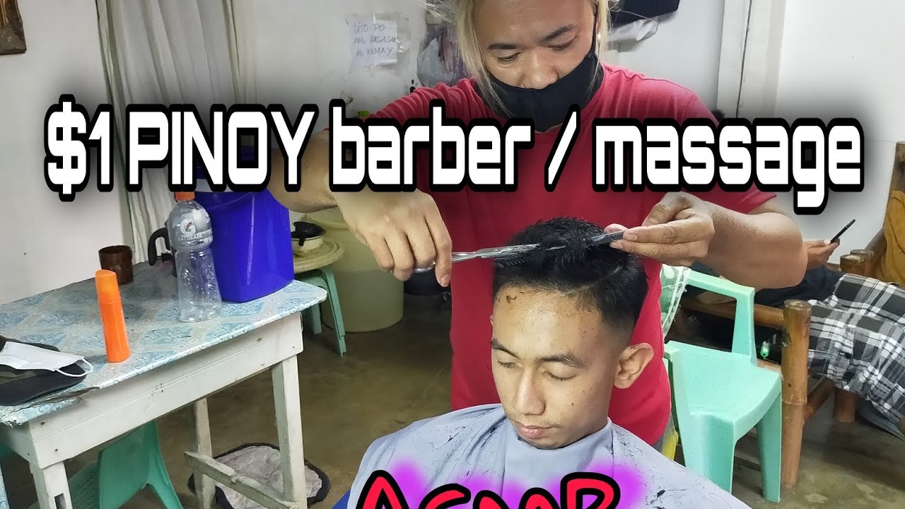 ASMR | $1 philippine haircut & head massage | sound of clipper so SATISFYING!!