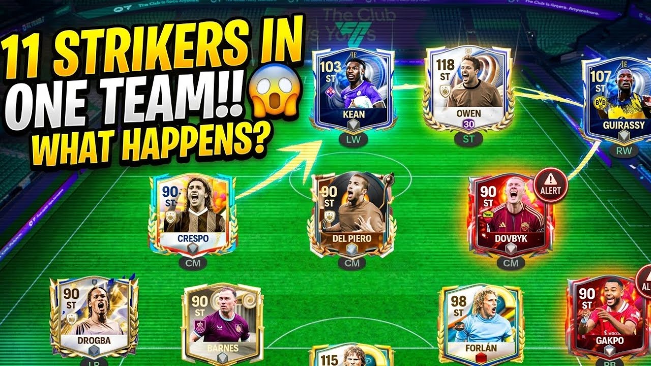What Happens if 11 Strikers Play in One Team? #fcmobile 