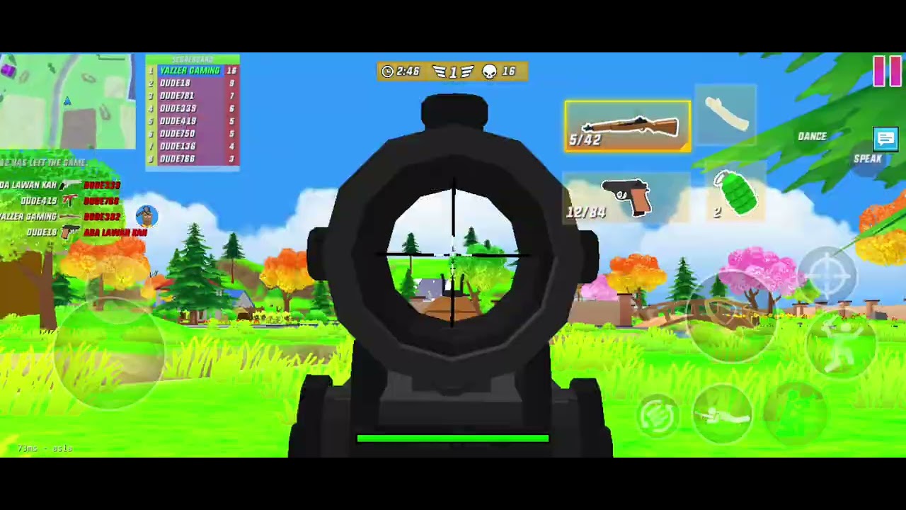 Sniper gameplay dude theft wars free for all| 30kill
