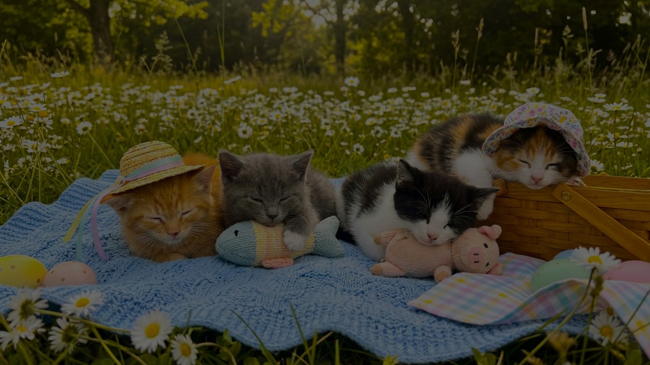 12 часов успокаивающей кошачьей музыки 🎵 Расслабляющие и целебные звуки 😸 Терапия глубокого сна 🐾...