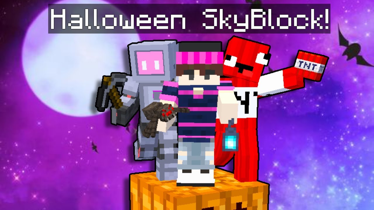 Halloween Sky Block in Minecraft! 🎃🕸️
