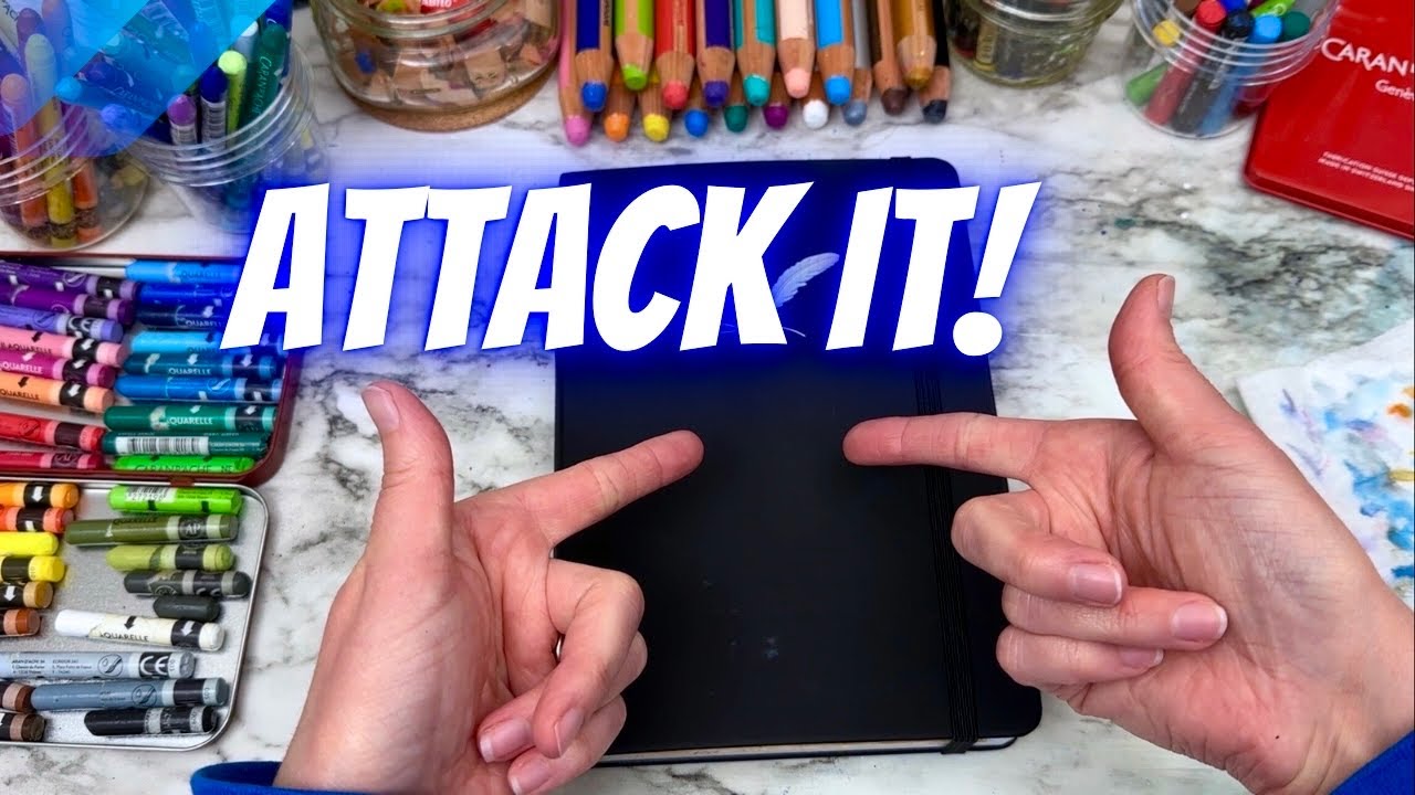 🎨 ATTACK IT! Intuitive Sketchbook Art