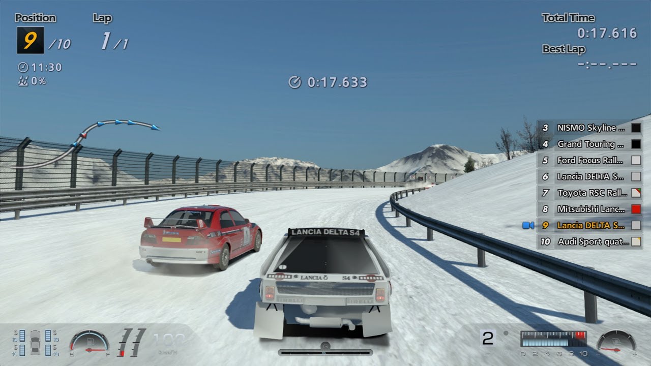 GT6 | Lancia DELTA S4 Rally Car 1985 Top Speed 323 km/h | Chamonix Main snow race | PS3