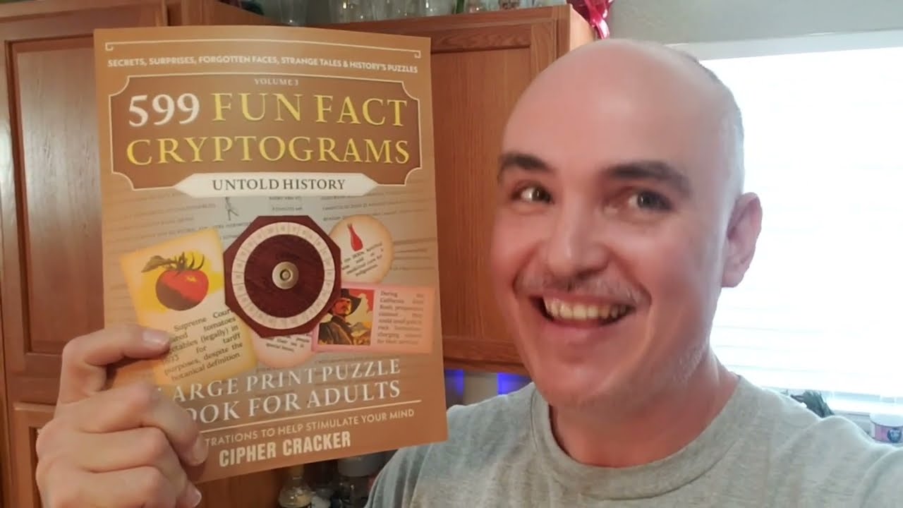 LARGE-ENOUGH PRINT? 599 Fun Fact Cryptograms Puzzle Book Review Unboxing Untold History Edition