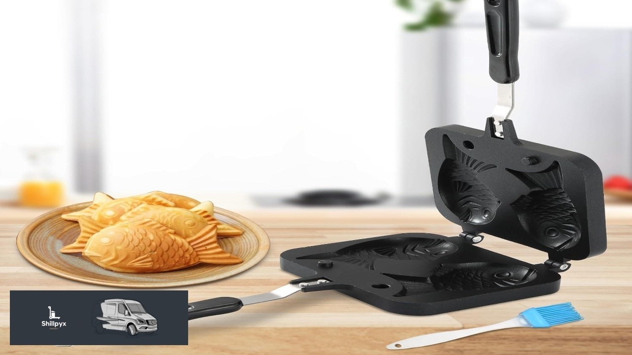 NATGAI Taiyaki Fish Shape Cake Pan Waffle Cake Maker Fish Shaped Pancake Double
