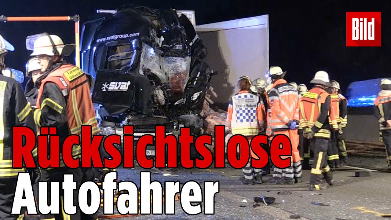 Junger Lkw-Fahrer stirbt bei Massenkarambolage