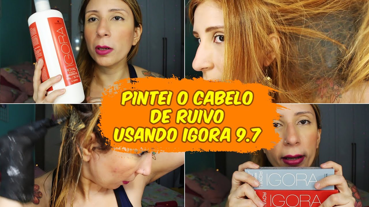 PINTEI MEU CABELO DE RUIVO COM IGORA 9.7!!!