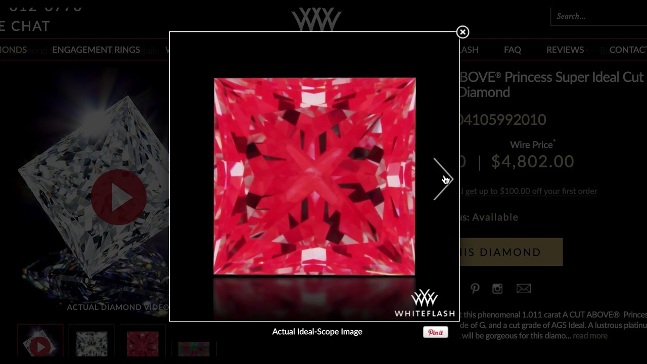 Super Ideal Princess Cut Diamonds At Whiteflash