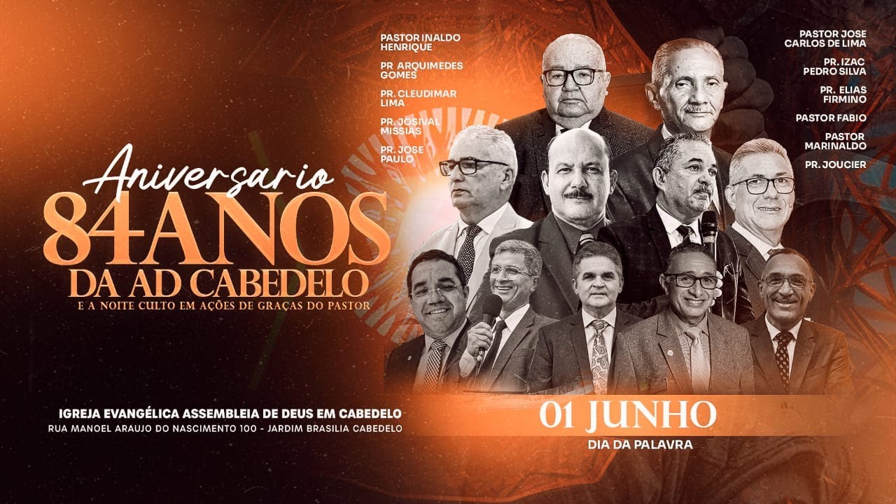 Escola Bíblica de Obreiros - 84 Anos da AD Cabedelo - 01/06/2024