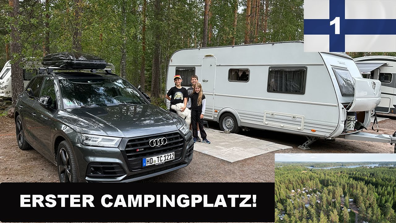 Papa allein mit Kids auf Entdeckungstour: erster CAMPINGPLATZ in Finnland