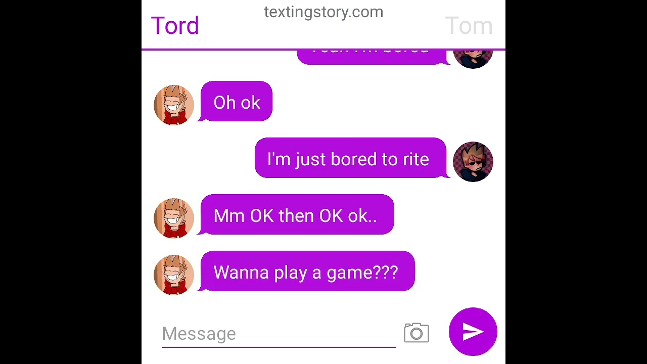 tom x tord texting story game:texting story TW:bad words