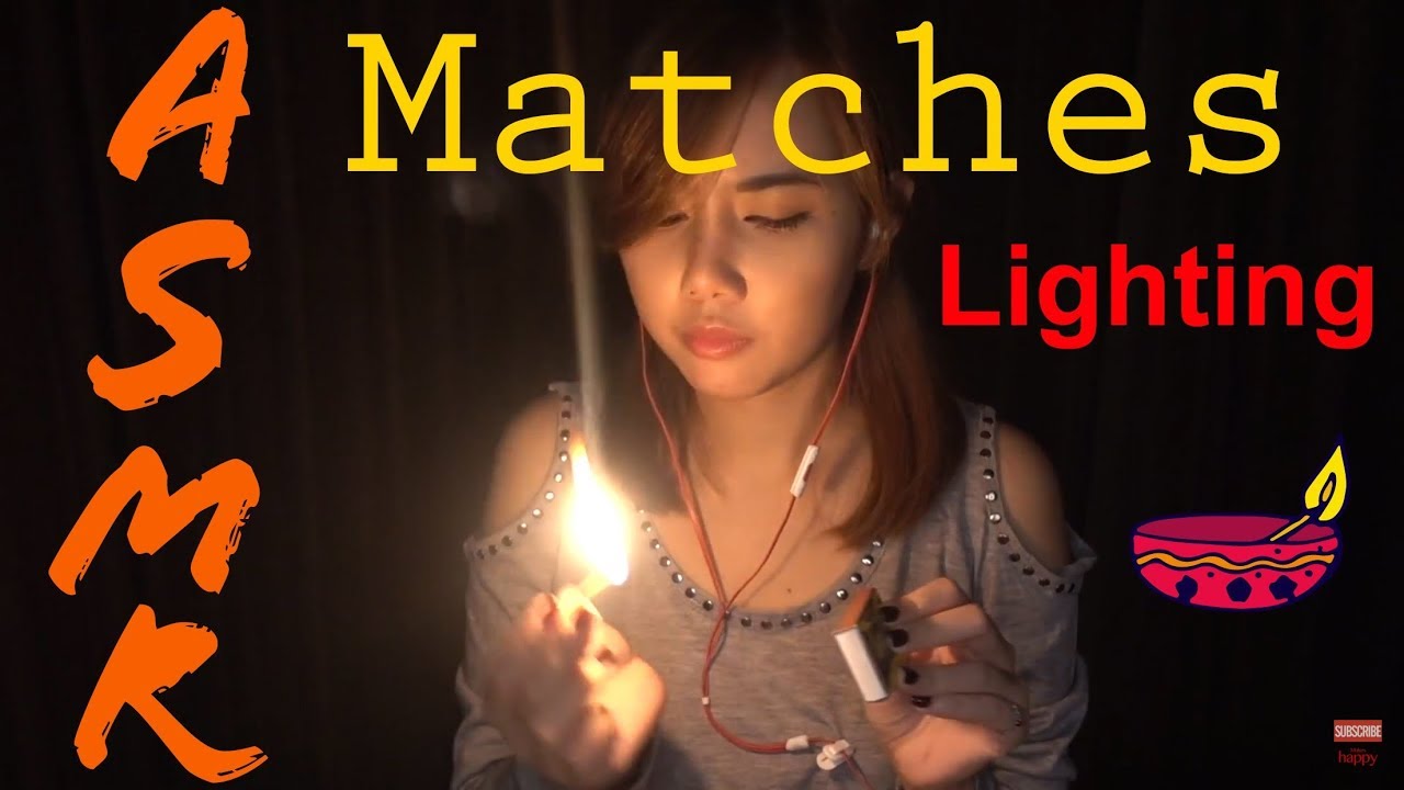 ASMR - Matches lighting - Heavy strike