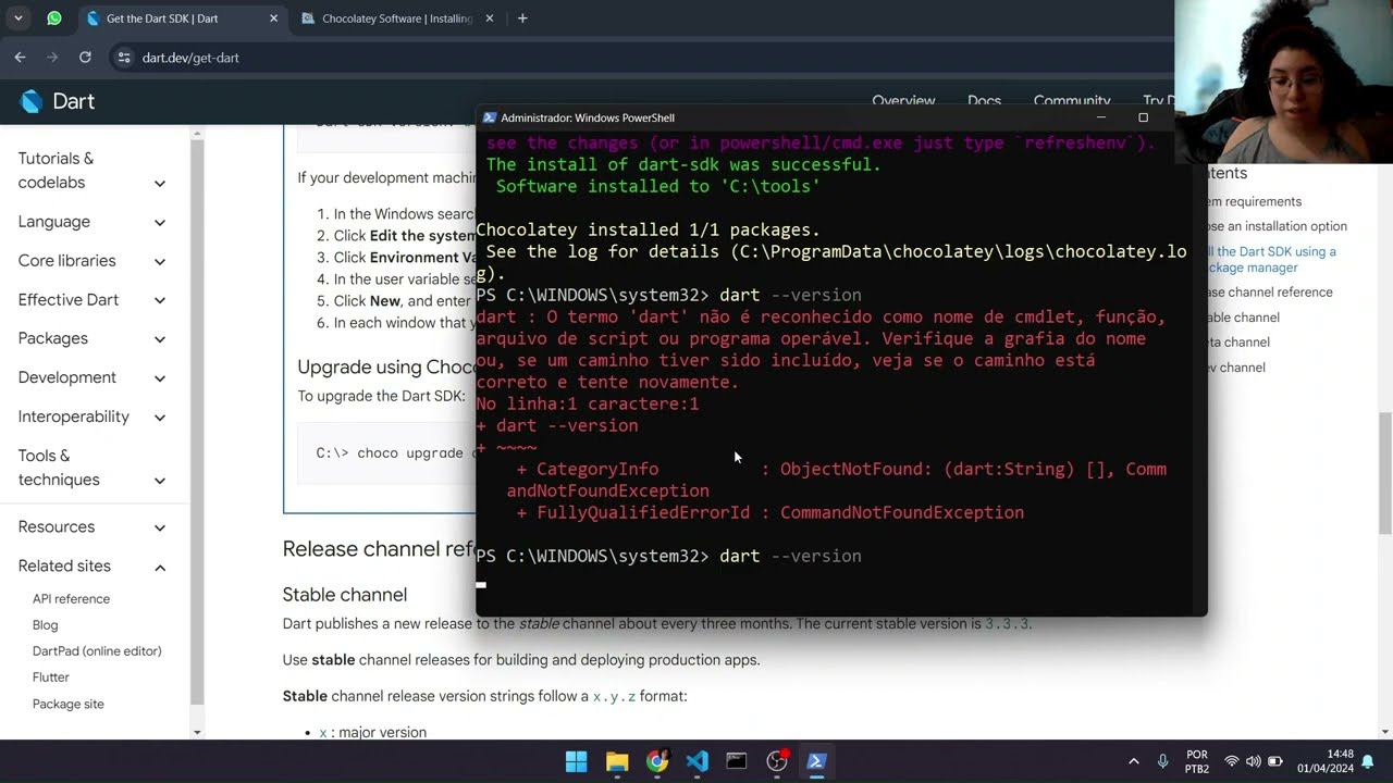 Instalando Dart SDK e Flutter SDK | Windows + VS Code