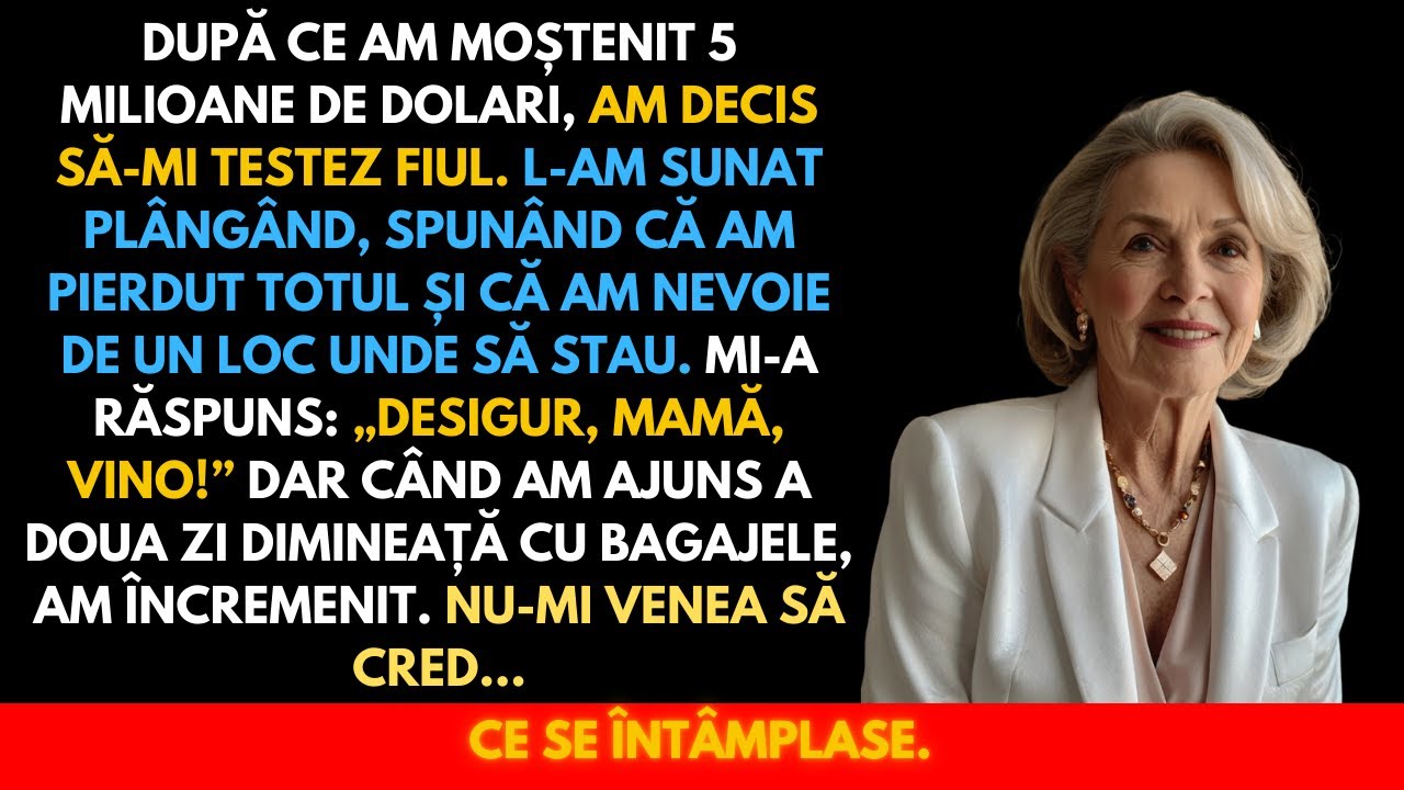 Am Moștenit o Sumă Uriașă, Așa că Mi-am Testat Fiul. I-am Spus Că Am Pierdut Totul și…