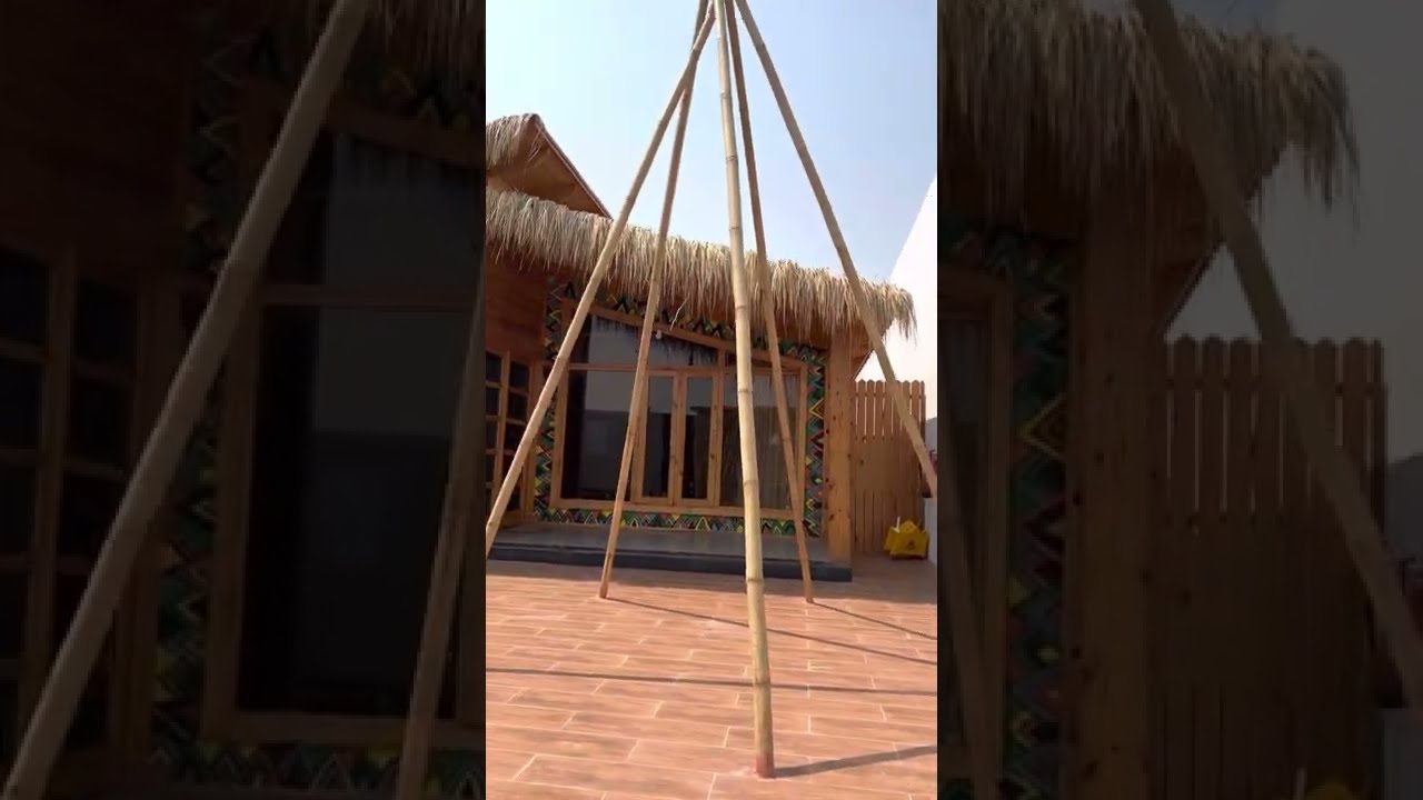 كوخ خشبي بناء - كوخ شاليه تصميم - مخطط كوخ مسبح - كروكي بناء كوخ صغير