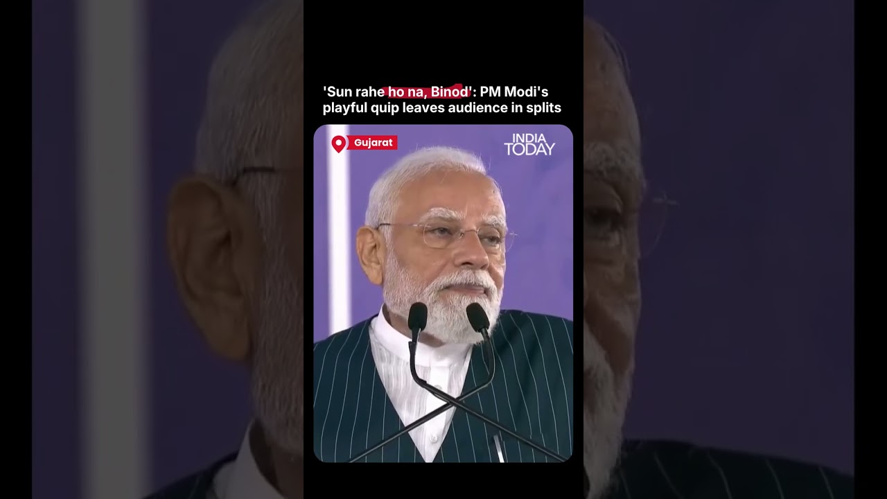 Viral Video: PM Modi Says 'Sun Rahe Ho Na, Binod' At Gujarat Event, Audience Bursts Into Laughter
