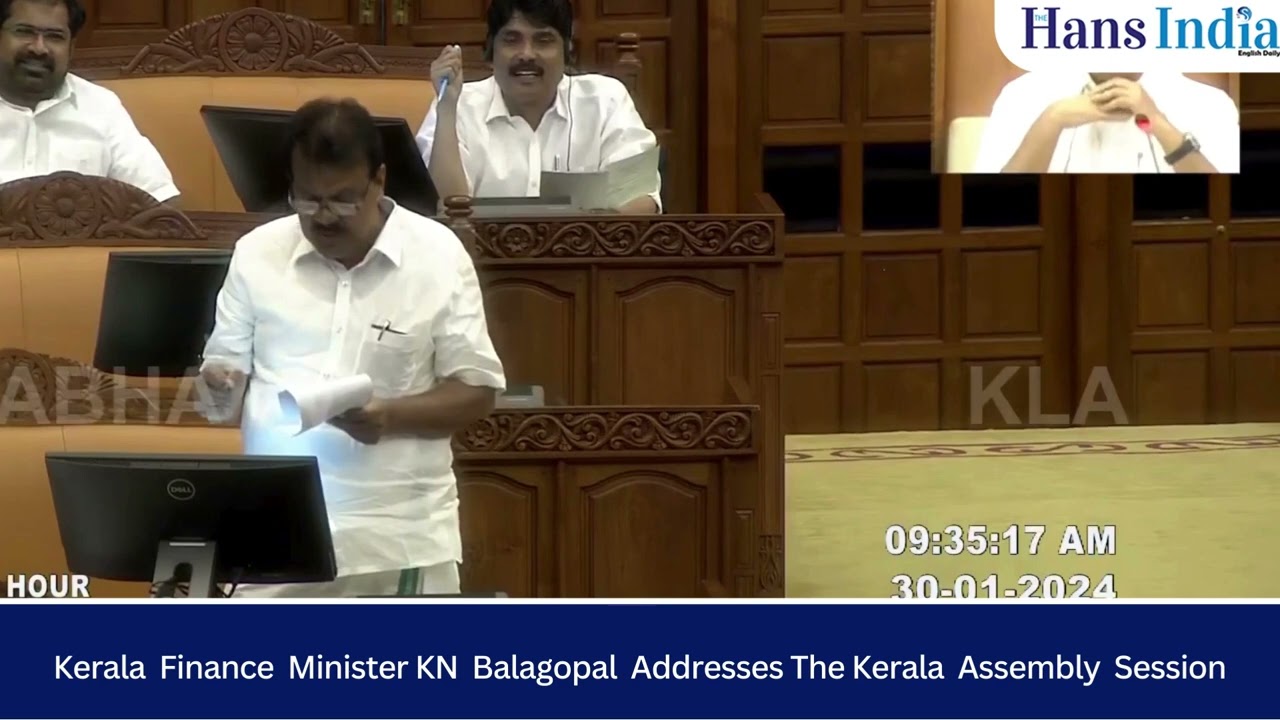 Thiruvananthapuram (Kerala): Kerala Finance Minister KN Balagopal addresses Kerala Assembly Session