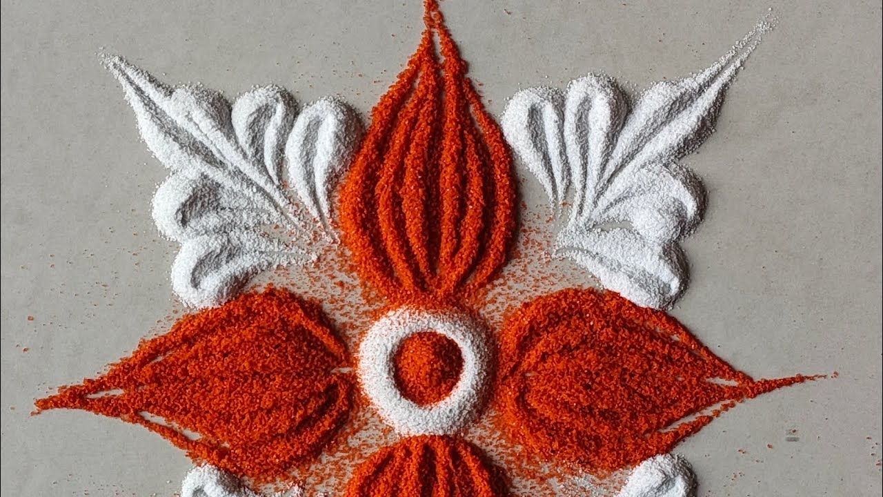 रोजच्या वापरासाठी सुंदर रांगोळी 🌼🌼 डिझाइन 🌼🌼#rangoli 