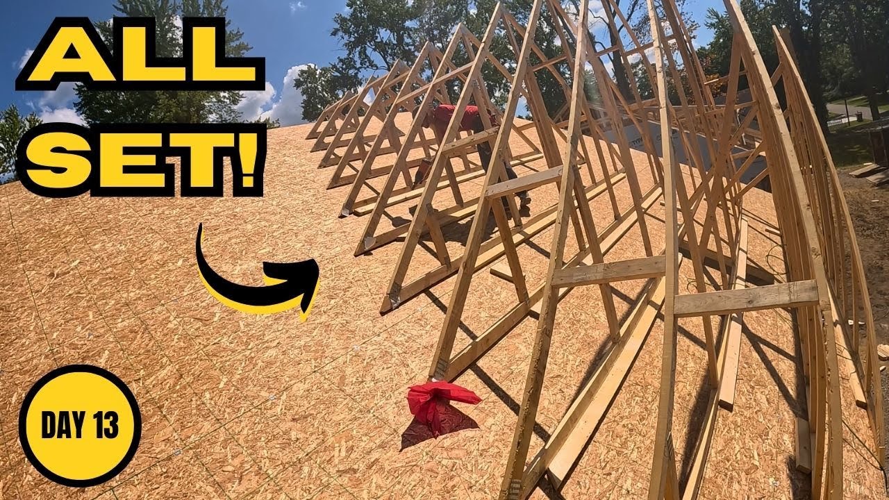 Finishing Gable Return Trusses | Roof Work On House 2 | Day 13