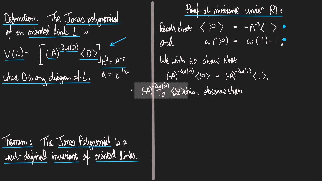 The Definition of the Jones Polynomial