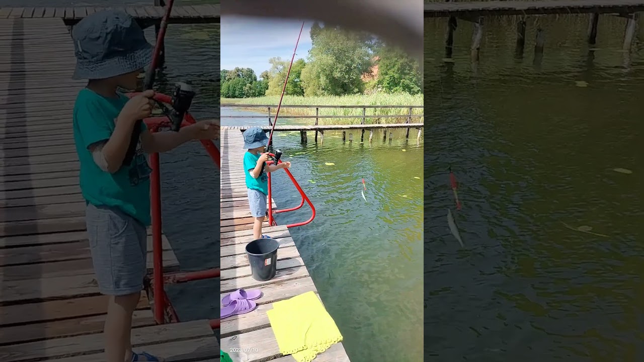 Uklejki 🙂🐟🎣 udało się też złapać mamę za ucho😨