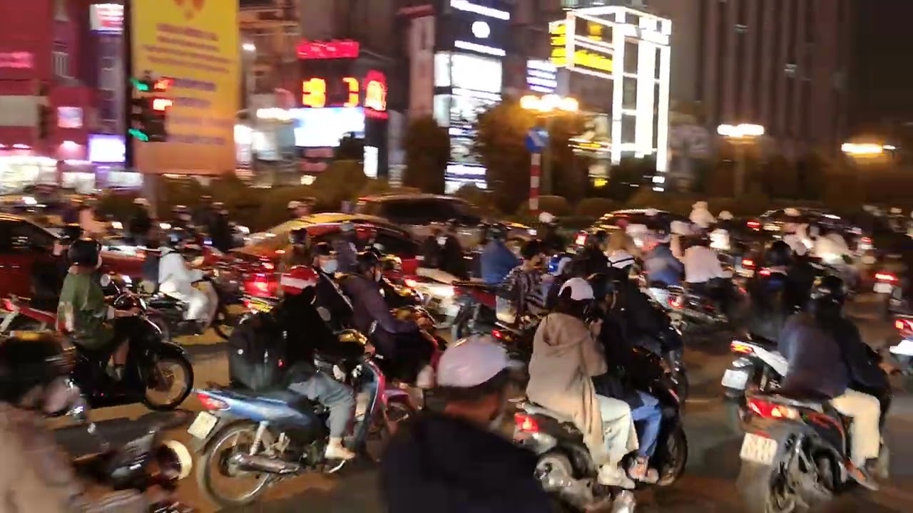 Rush hour in Hanoi, Vietnam