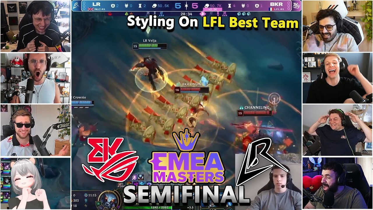Streamers React to LR vs BKR - Los Ratones Making Back-to-back Finals | EMEA Masters Highlights