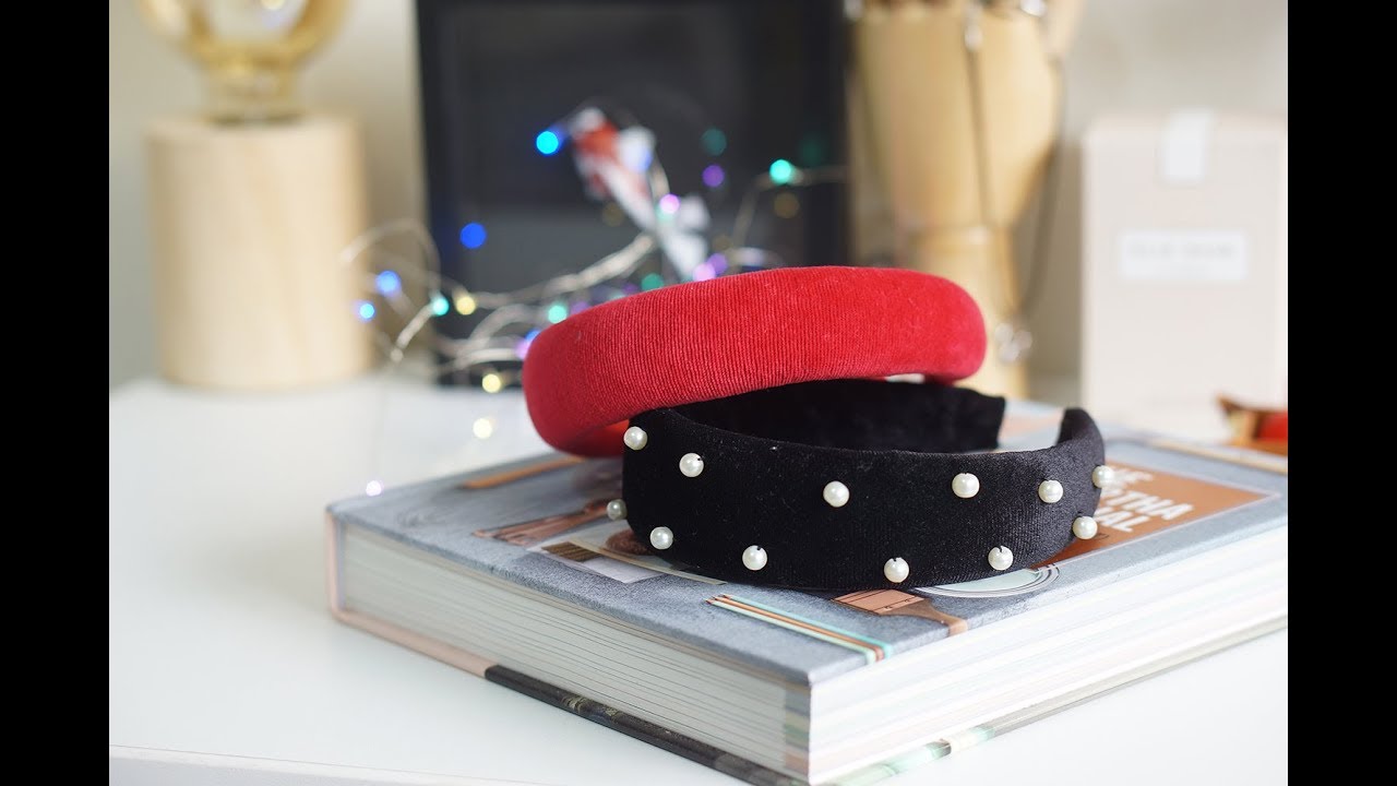 Cómo hacer diademas con volumen y diademas con perlas - DIY Padded Headband