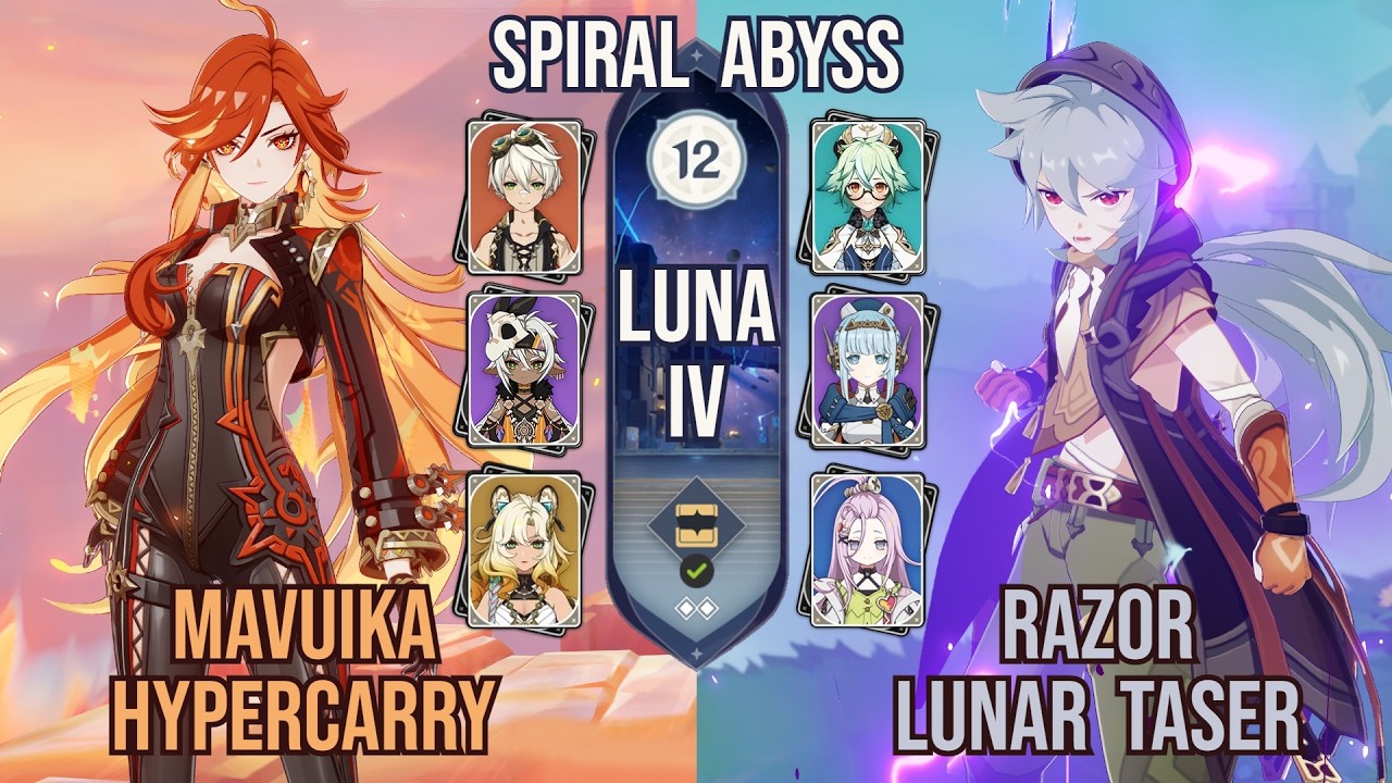 Mavuika Hypercarry x Razor Lunar Charged | Spiral Abyss 6.3 / Luna IV | Genshin Impact